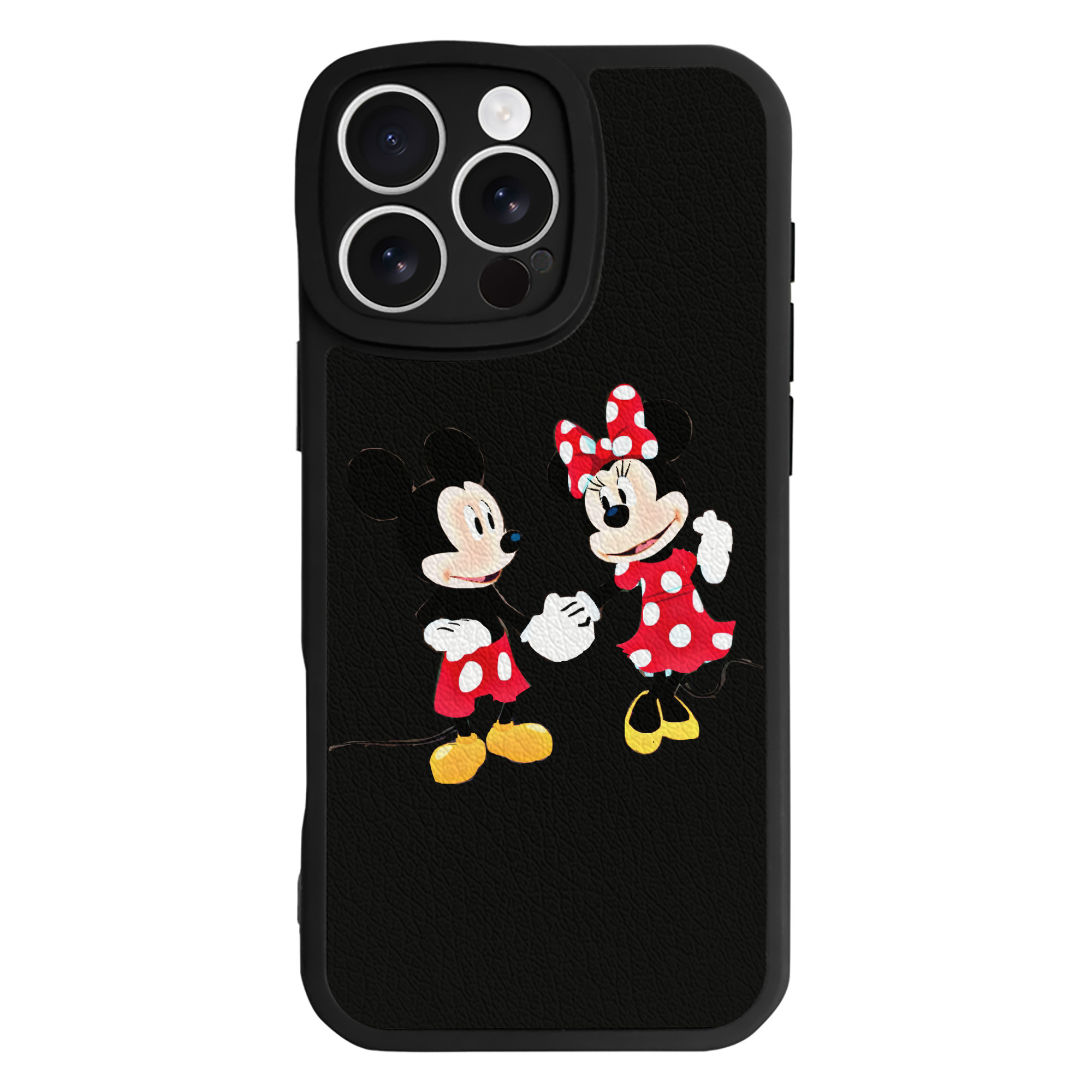 （画像用） ミッキーマウス Mickey Mouse 【iPhone 16シリーズ対応】シリコンスマホケース（レザー調） 材質：シリコン